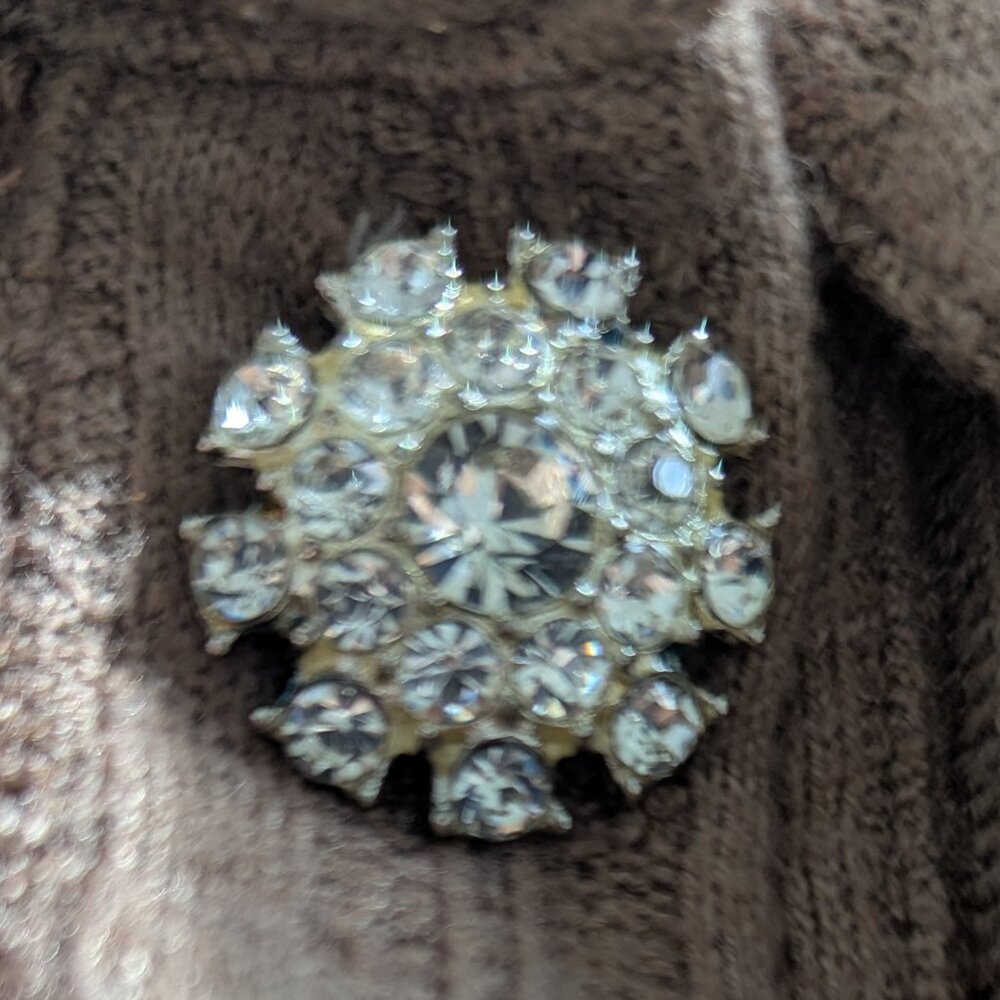 Rhinestone Button Top - Picture 2 of 5